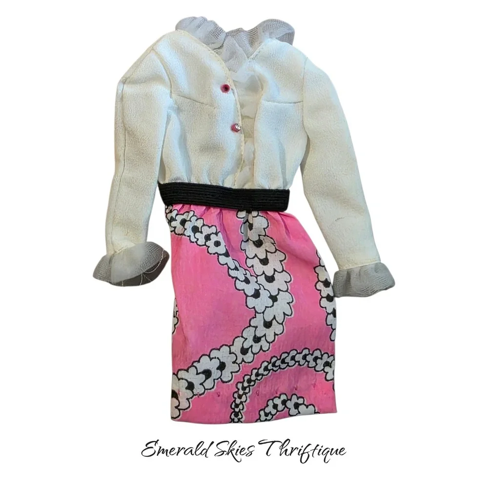 Vintage Barbie Dress 1969 Pretty Power #1863 Dress No Doll Mattel Japan READ